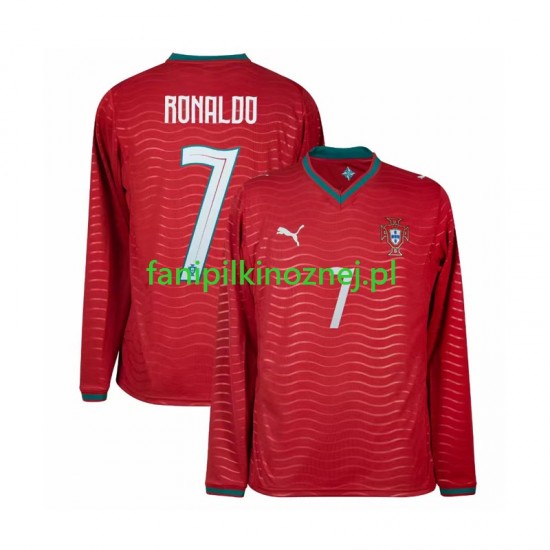 Koszulka Reprezentacji Portugalii Cristiano Ronaldo 7 Mistrzostwa Świata 2026 Domowa Długie Rękawy ,Męska