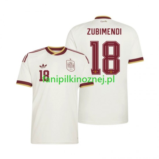 Koszulka Reprezentacji Hiszpanii Martin Zubimendi 18 Mistrzostwa Świata 2026 Wyjazdowa Krótkie Rękawy ,Męska