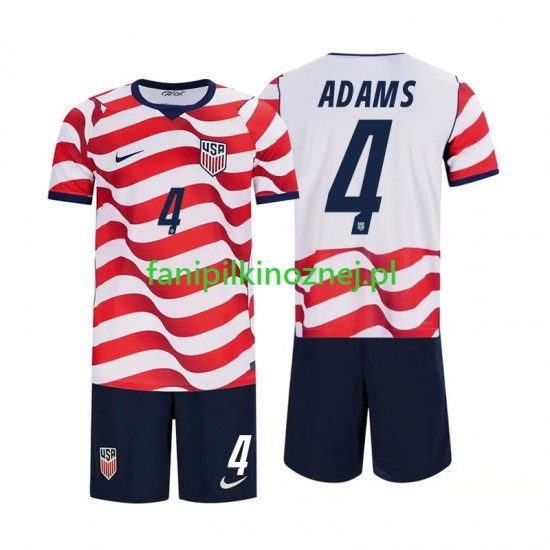 Koszulka Reprezentacji Stanów Zjednoczonych Tyler Adams 4 Mistrzostwa Świata 2026 Domowa Krótkie Rękawy ,Dziecięca