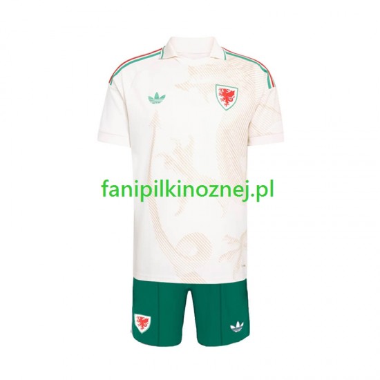 Koszulka Reprezentacji Walii Mistrzostwa Świata 2026 Wyjazdowa Krótkie Rękawy ,Dziecięca