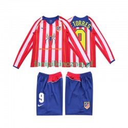 Koszulka Atlético Madryt F TORRES 9 2005 Retro 2004 Domowa Długie Rękawy ,Dziecięca