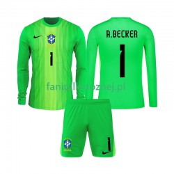 Koszulka Reprezentacji Brazylii Alisson Becker 1 Bramkarska 2026 Domowa Długie Rękawy ,Dziecięca