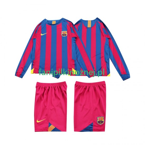 Koszulka FC Barcelona 2005 Retro 2006 Domowa Długie Rękawy ,Dziecięca