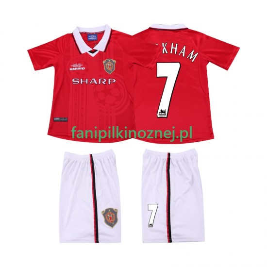 Koszulka Manchester United BECKHAM 7 2000 Retro 1999 Domowa Krótkie Rękawy ,Dziecięca