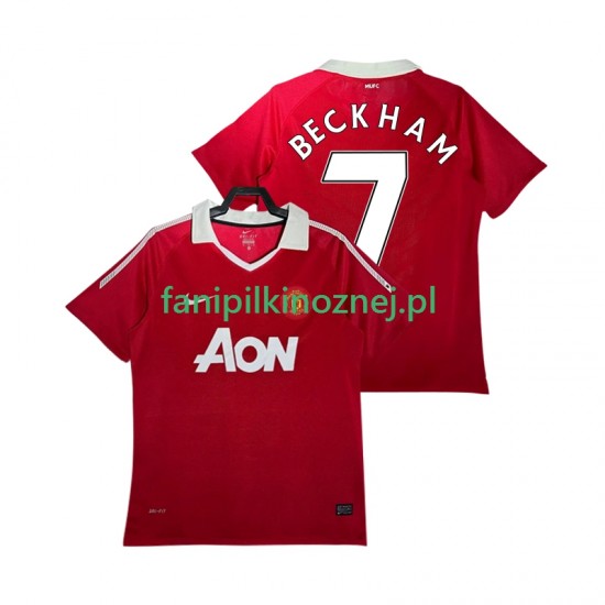 Koszulka Manchester United BECKHAM 7 Retro 2011 2010 Domowa Krótkie Rękawy ,Męska