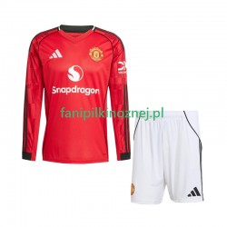 Koszulka Manchester United 2025-2026 Domowa Długie Rękawy ,Dziecięca