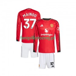 Koszulka Manchester United Kobbie Mainoo 37 2025-2026 Domowa Długie Rękawy ,Dziecięca