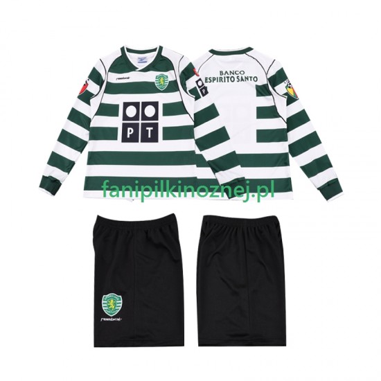 Koszulka Sporting CP 2001 2003 Retro Domowa Długie Rękawy ,Dziecięca