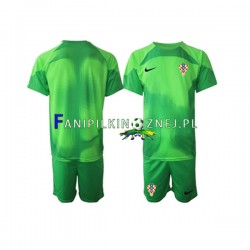 Koszulka Reprezentacji Chorwacji Bramkarska Mistrzostwa Świata 2022 Wyjazdowa Krótkie Rękawy ,Dziecięca