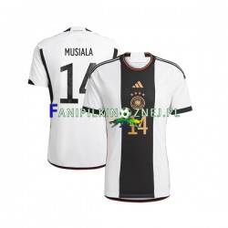 Koszulka Reprezentacji Niemiec Musiala 14 Mistrzostwa Świata 2022 Domowa Krótkie Rękawy ,Męska