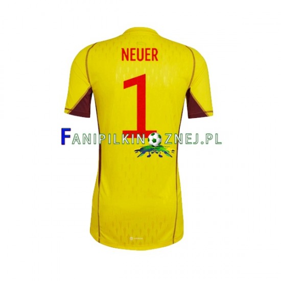 Koszulka Reprezentacji Niemiec Manuel Neuer 1 Bramkarska Mistrzostwa Świata 2022 Wyjazdowa Krótkie Rękawy ,Męska Koszulka Reprezentacji Niemiec Manuel Neuer 1 Bramkarska Mistrzostwa Świata 2022 Wyjazdowa Krótkie Rękawy ,Męska