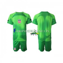 Koszulka Reprezentacji Stanów Zjednoczonych Bramkarska Mistrzostwa Świata 2022 Czwarty Krótkie Rękawy ,Dziecięca