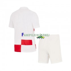 Koszulka Reprezentacji Chorwacji ME 2024 Domowa Krótkie Rękawy ,Dziecięca