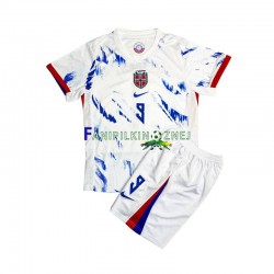 Koszulka Reprezentacji Norwegii Erling Haaland 9 2024 Wyjazdowa Krótkie Rękawy ,Dziecięca