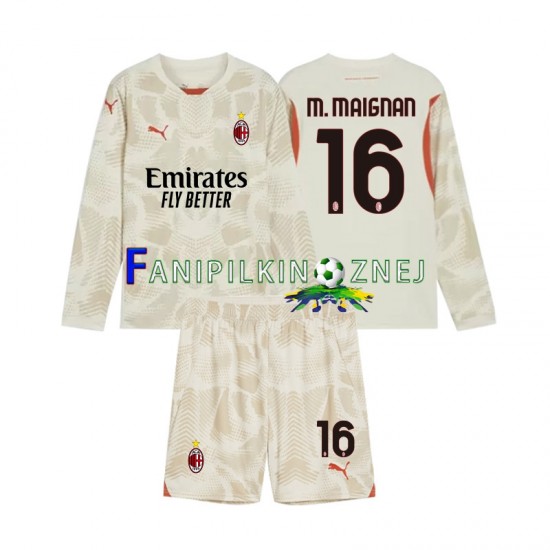 Koszulka AC Milan Mike Maignan 16 Bramkarska 2024-2025 Trzeci Długie Rękawy ,Dziecięca Koszulka AC Milan Mike Maignan 16 Bramkarska 2024-2025 Trzeci Długie Rękawy ,Dziecięca