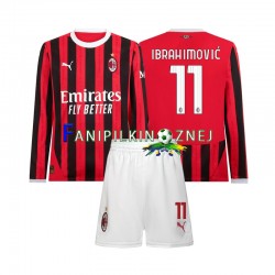 Koszulka AC Milan Ibrahimovic 11 2024-2025 Domowa Długie Rękawy ,Dziecięca