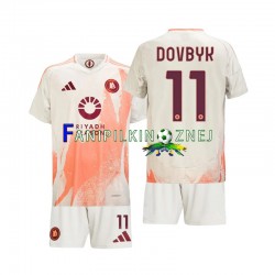 Koszulka AS Roma Artem Dovbyk 11 2024-2025 Wyjazdowa Krótkie Rękawy ,Dziecięca