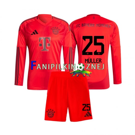 Koszulka Bayern Monachium Thomas Muller 25 2024-2025 Domowa Długie Rękawy ,Dziecięca Koszulka Bayern Monachium Thomas Muller 25 2024-2025 Domowa Długie Rękawy ,Dziecięca