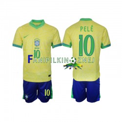 Koszulka Reprezentacji Brazylii PELE 10 2024 Domowa Krótkie Rękawy ,Dziecięca