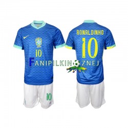 Koszulka Reprezentacji Brazylii Ronaldinho 10 2024 Wyjazdowa Krótkie Rękawy ,Dziecięca