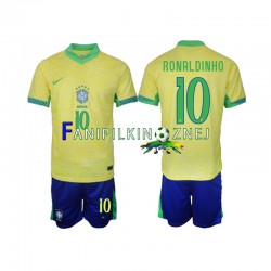 Koszulka Reprezentacji Brazylii Ronaldinho 10 2024 Domowa Krótkie Rękawy ,Dziecięca