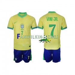 Koszulka Reprezentacji Brazylii VINI JR 7 2024 Domowa Krótkie Rękawy ,Dziecięca