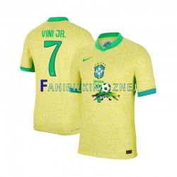 Koszulka Reprezentacji Brazylii VINI JR 7 2024 Domowa Krótkie Rękawy ,Męska