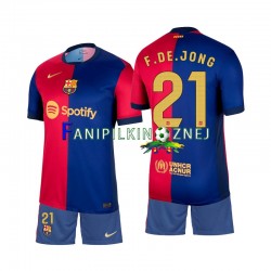 Koszulka FC Barcelona Frenkie de Jong 21 2024-2025 Domowa Krótkie Rękawy ,Dziecięca