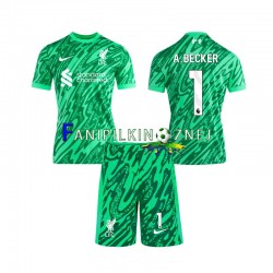 Koszulka Liverpool Alisson Becker 1 Bramkarska 2024-2025 Wyjazdowa Krótkie Rękawy ,Dziecięca