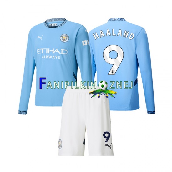 Koszulka Manchester City Erling Haaland 9 2024-2025 Domowa Długie Rękawy ,Dziecięca Koszulka Manchester City Erling Haaland 9 2024-2025 Domowa Długie Rękawy ,Dziecięca