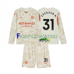Koszulka Manchester City Ederson Moraes 31 Bramkarska 2024-2025 Trzeci Długie Rękawy ,Dziecięca