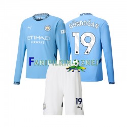 Koszulka Manchester City Gundogan 19 2024-2025 Domowa Długie Rękawy ,Dziecięca