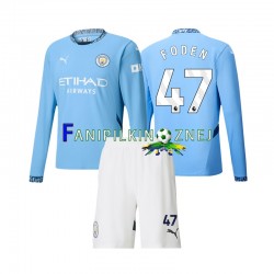 Koszulka Manchester City Phil Foden 47 2024-2025 Domowa Długie Rękawy ,Dziecięca