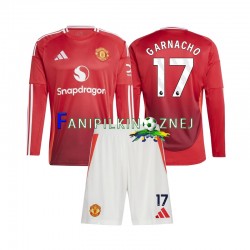 Koszulka Manchester United Alejandro Garnacho 17 2024-2025 Domowa Długie Rękawy ,Dziecięca
