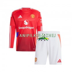 Koszulka Manchester United 2024-2025 Domowa Długie Rękawy ,Dziecięca