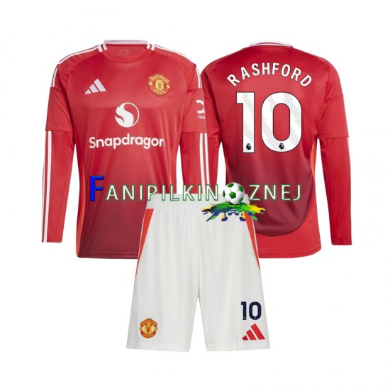 Koszulka Manchester United Marcus Rashford 10 2024-2025 Domowa Długie Rękawy ,Dziecięca Koszulka Manchester United Marcus Rashford 10 2024-2025 Domowa Długie Rękawy ,Dziecięca