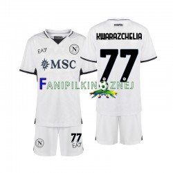 Koszulka Napoli Khvicha Kvaratskhelia 77 2024-2025 Wyjazdowa Krótkie Rękawy ,Dziecięca