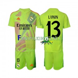 Koszulka Real Madryt Lunin 13 Bramkarska 2024-2025 Czwarty Krótkie Rękawy ,Dziecięca