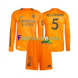Koszulka Real Madryt Jude Bellingham 5 2024-2025 Wyjazdowa Długie Rękawy ,Dziecięca