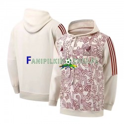 Reprezentacji Meksyku Czerwony Sweter z Kapturem White 2022-2023 ,Męska