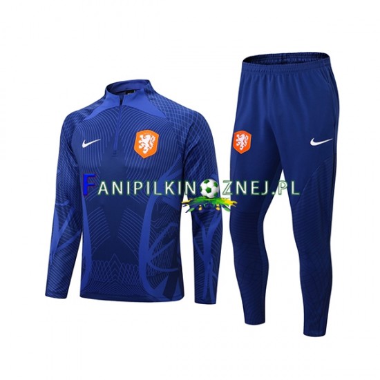 Reprezentacji Holandii Niebieski Komplet Bluzy Treningowe 2022-2023