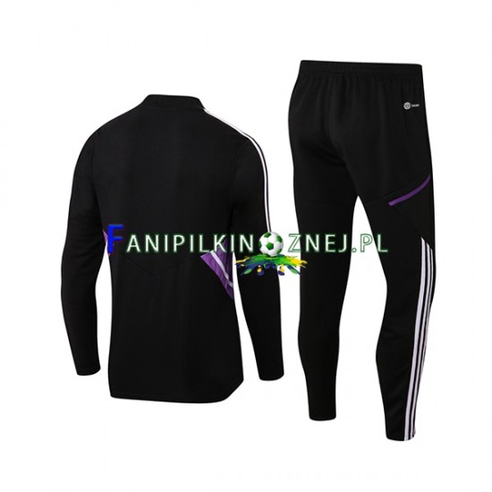Real Madryt Czarny Komplet Bluzy Treningowe 2022-2023