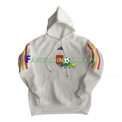 Reprezentacji Hiszpanii Biały Sweter z Kapturem 2022-2023 ,Męska