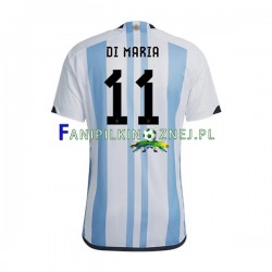 Koszulka Reprezentacji Argentyny Di Maria 11 Mistrzostwa Świata 2022 Domowa Krótkie Rękawy ,Męska