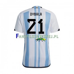 Koszulka Reprezentacji Argentyny Dybala 21 Mistrzostwa Świata 2022 Domowa Krótkie Rękawy ,Męska