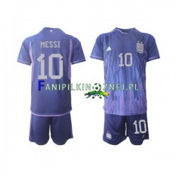Koszulka Reprezentacji Argentyny Lionel Messi 10 Mistrzostwa Świata 2022 Wyjazdowa Krótkie Rękawy ,Dziecięca