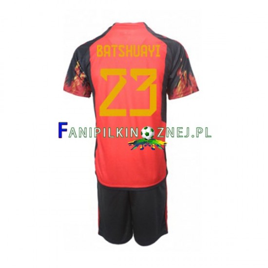Koszulka Reprezentacji Belgii Michy Batshuayi 23 Mistrzostwa Świata 2022 Domowa Krótkie Rękawy ,Dziecięca Koszulka Reprezentacji Belgii Michy Batshuayi 23 Mistrzostwa Świata 2022 Domowa Krótkie Rękawy ,Dziecięca