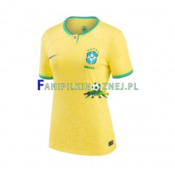 Koszulka Reprezentacji Brazylii Mistrzostwa Świata 2022 Domowa Krótkie Rękawy ,Damska