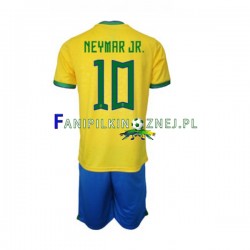 Koszulka Reprezentacji Brazylii Neymar JR 10 Mistrzostwa Świata 2022 Domowa Krótkie Rękawy ,Dziecięca