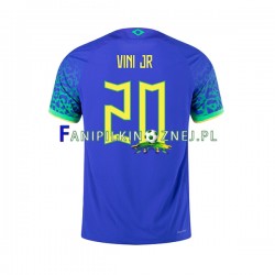 Koszulka Reprezentacji Brazylii Vinicius Junior 20 Mistrzostwa Świata 2022 Wyjazdowa Krótkie Rękawy ,Męska